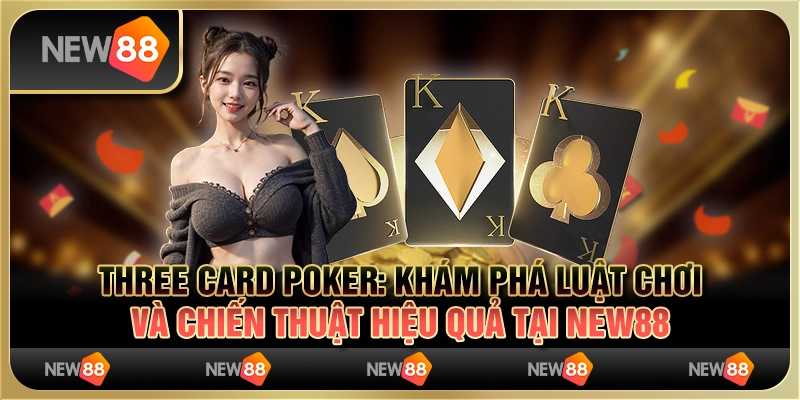 Three Card Poker: Khám phá luật chơi và chiến thuật hiệu quả tại New88
